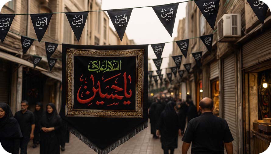 مرکز فروش پرچم مذهبی در تهران